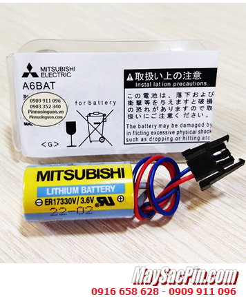 Pin A6BAT _Pin Mitsubishi A6BAT; Pin nuôi nguồn Mitsubishi A6BAT lithium 3.6v 2/3A 1700mAh _Xuất xứ Nhật